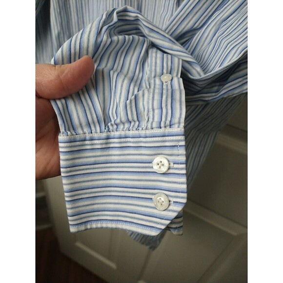 $  Mossimo Supply Co. Long Sleeve Collared Button Up Striped Shirt. Size XL - Picture 7 of 9